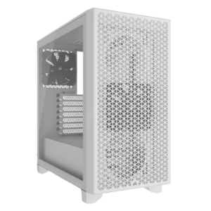كيس CORSAIR 3000D AIRFLOW باللون الأبيض، مزود بمراوح SP120 Elite